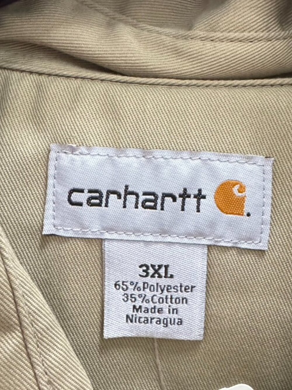 Carhartt Men's Shirt Long Sleeve botton up size 3XL NWT